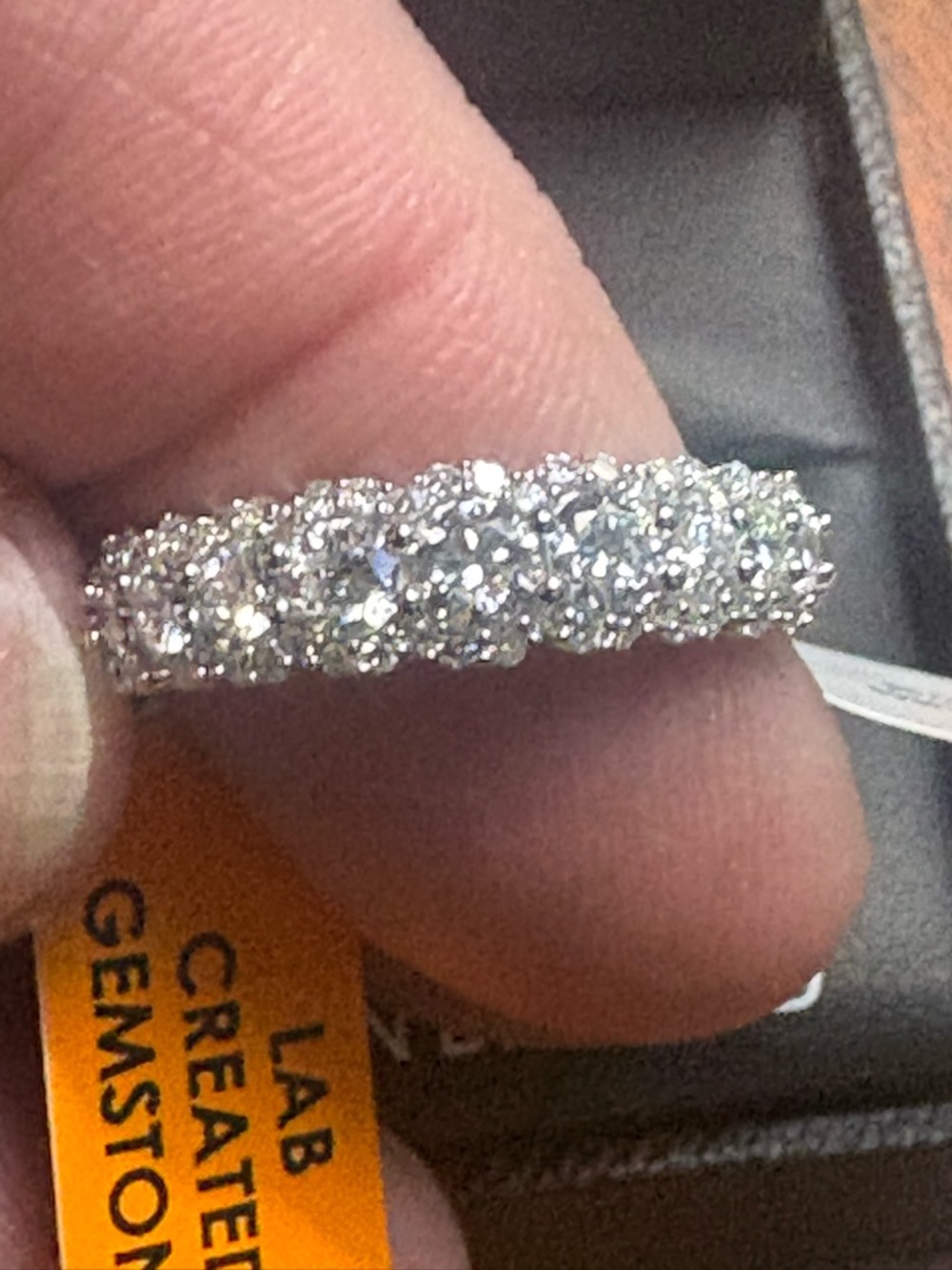 One carat diamond and size 8 in silver